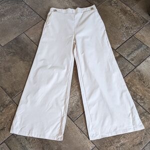 Zanzea Wide Leg Casual Sporty Chic Feminine Work Weekend Pants Size XL Cream